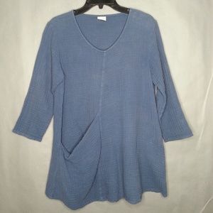 Et Lois Blue Top Womens Size Small